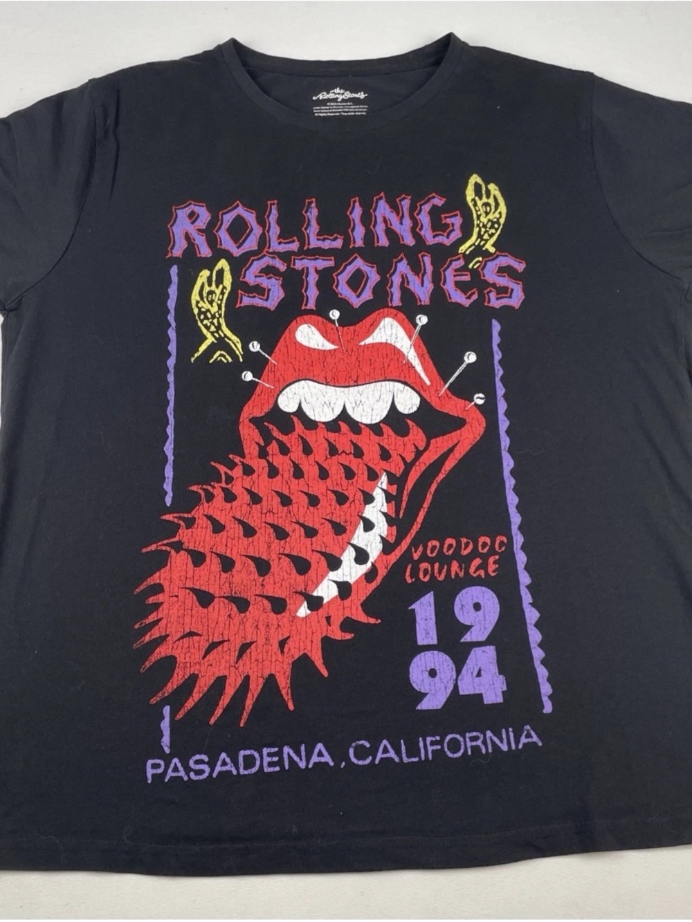 Rolling Stones 1994 Voodoo Lounge Tour Tee - Black/Red/Purple